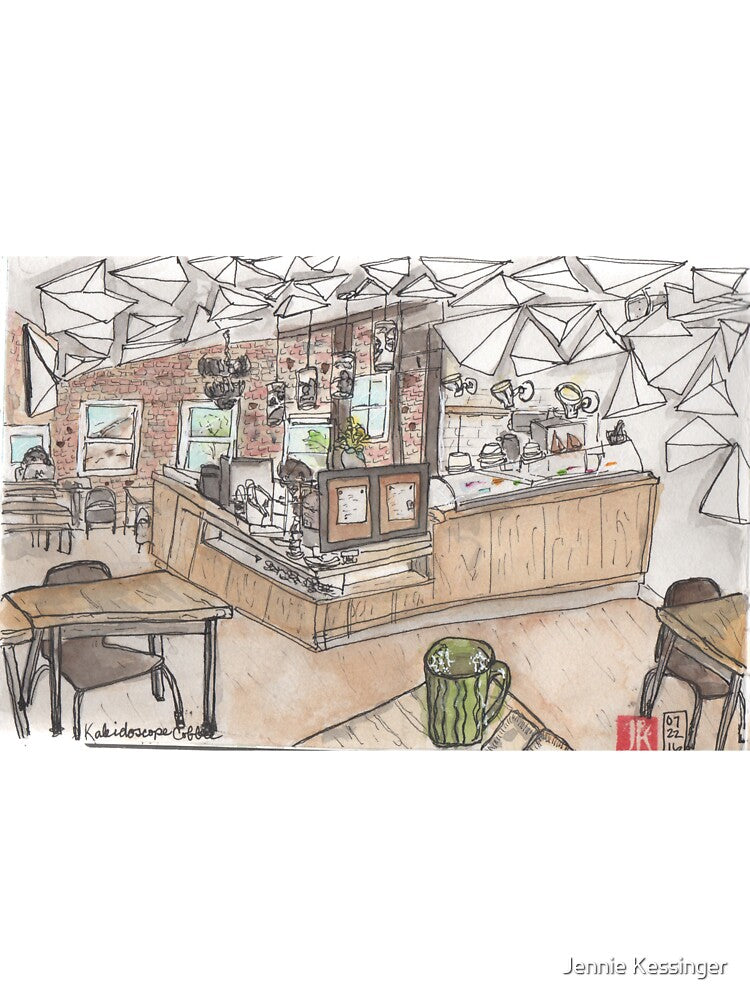 Kaleidoscope Coffee Sketch by Jennie Kessinger