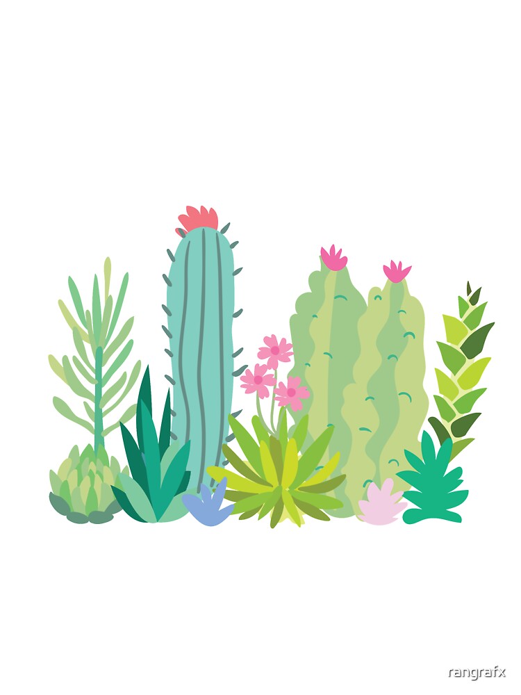 summer cool pastel cactus collection by rangrafx