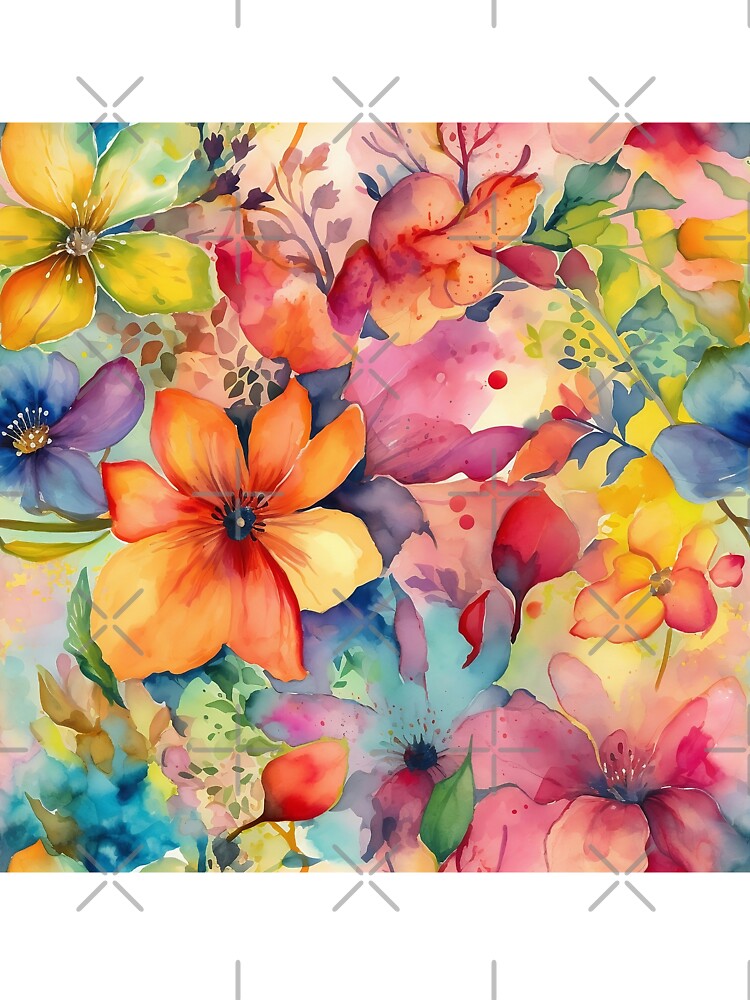 Springtime Floral Blooms 30 : Watercolor Floral Seamless Pattern for DIY Crafts and Home Decor by Shadi Rosenow