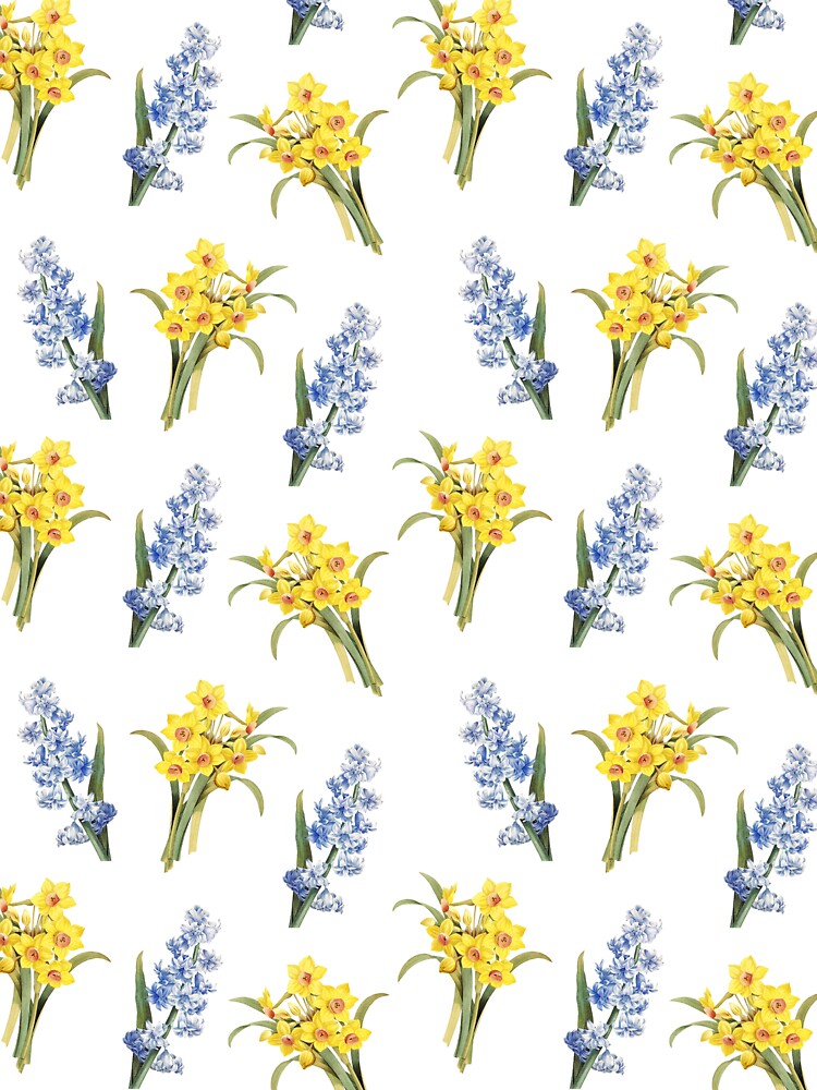 Daffodil and hyacinth spring flowers by LittleBettyMakes