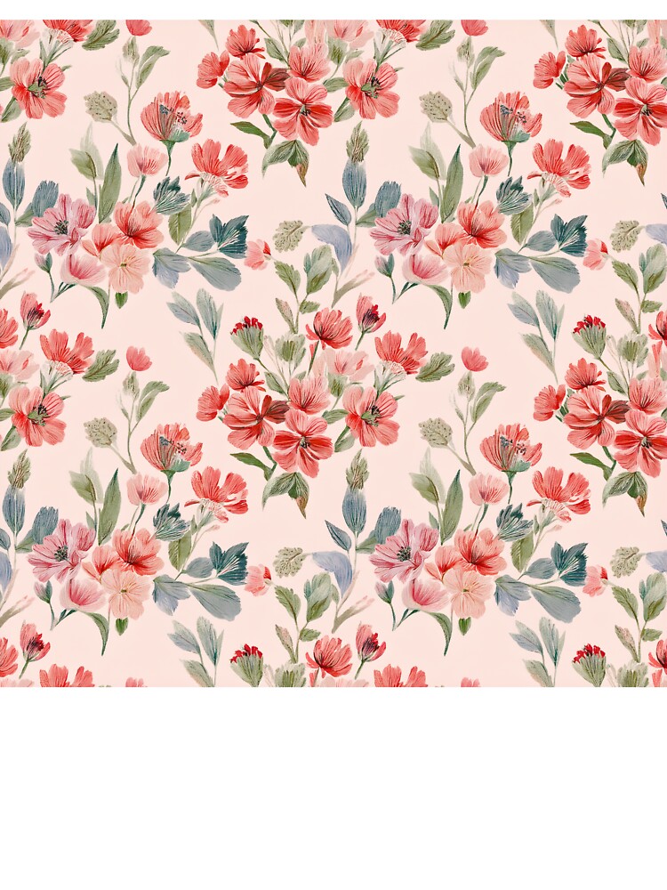 Dusty Pink Botanical Floral Pattern by soft-pop-studio
