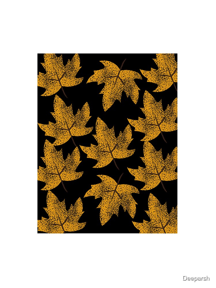GOLDEN LEAF BLACK BACKGROUND DESIGN by Deeparsh
