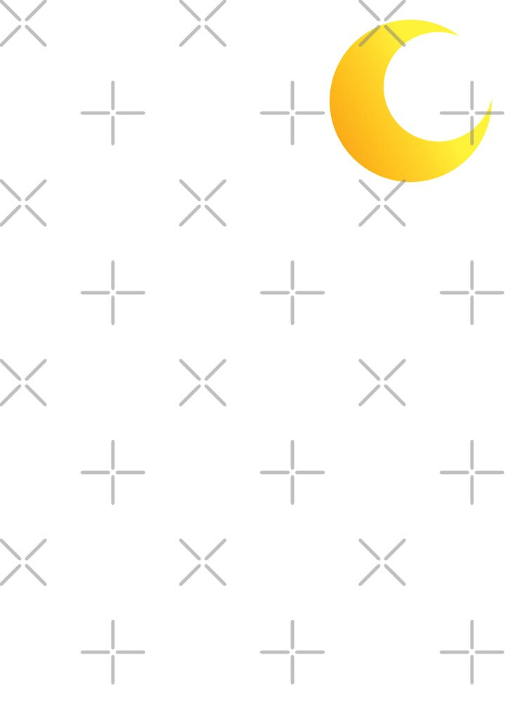Simple and cute cartoon moon print by MariiaCreation