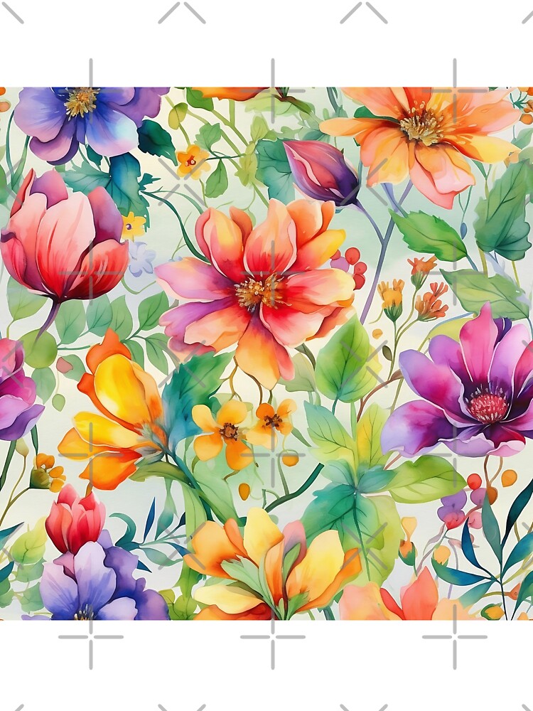Springtime Floral Blooms 26 : Watercolor Floral Seamless Pattern for DIY Crafts and Home Decor by Shadi Rosenow