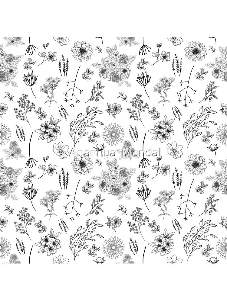 Floral Sketch Pattern by Anannya  Mondal