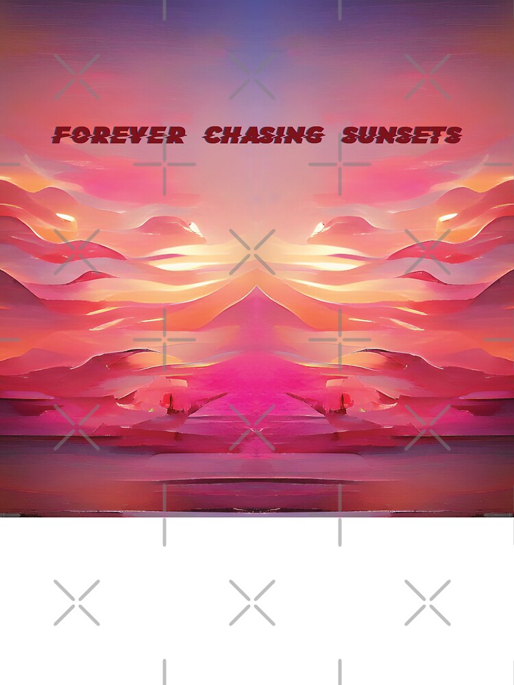 Pink Blue Sunset Painting - Forever Chasing Sunsets by Unaiza Khalid