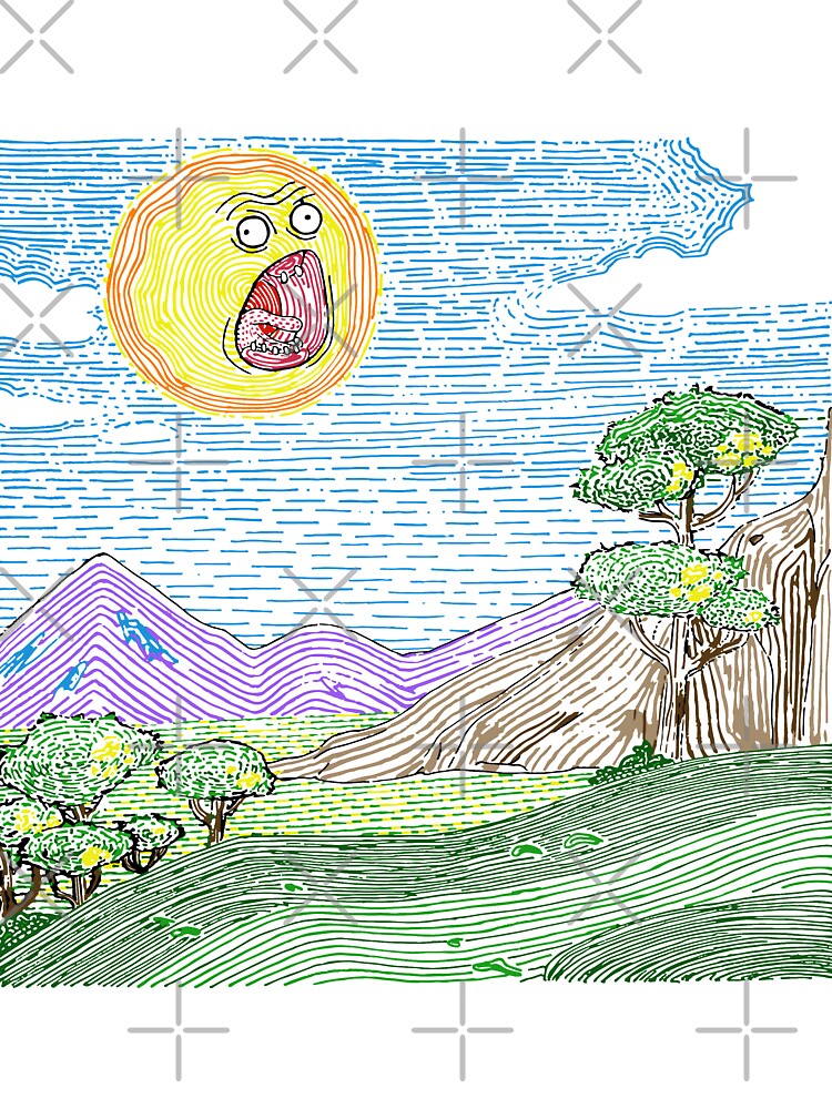 Screaming sun by KateBlubird