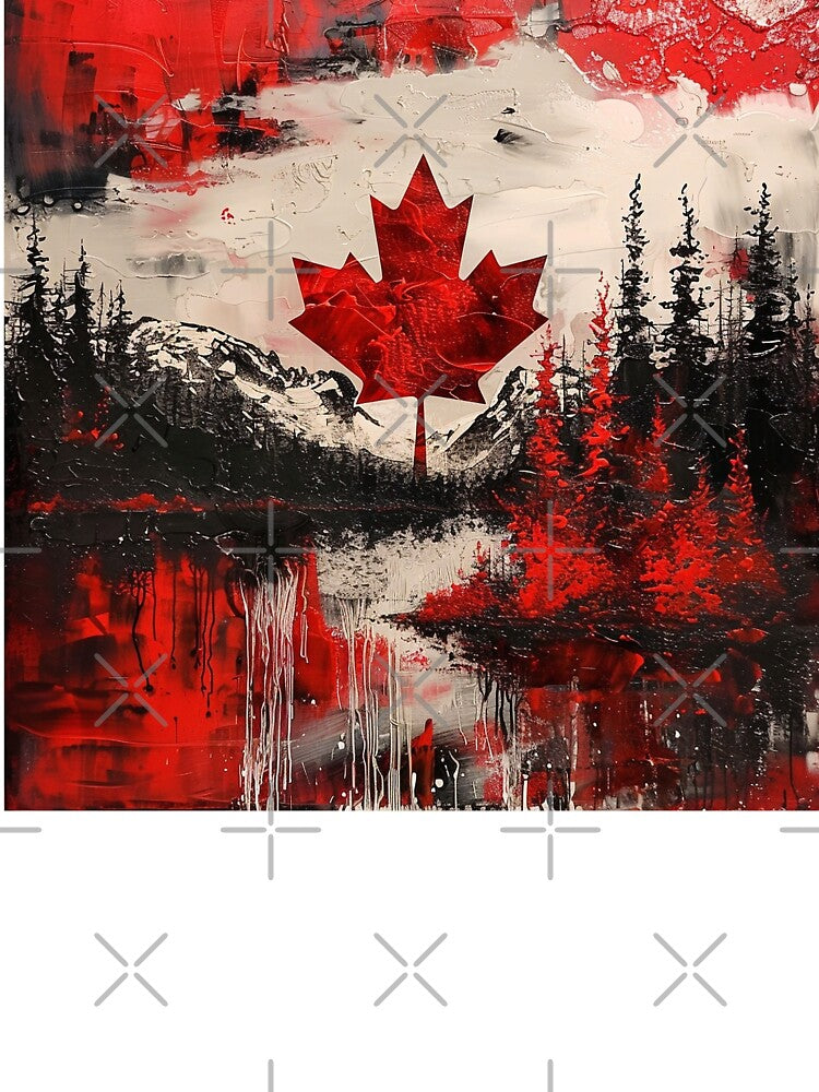 Canadian Patriotic maple leaf print by dcrc