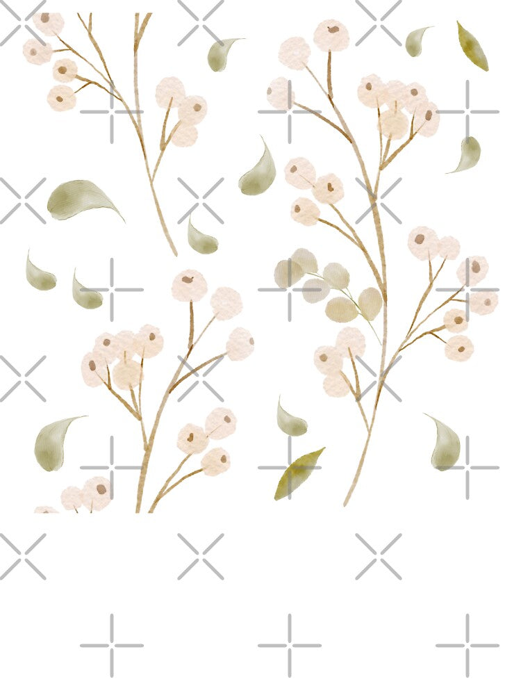 Soft and Subtle Watercolor Botanical Pattern by Ching Teoh