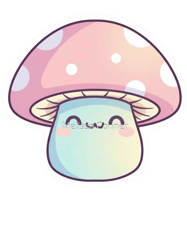 Pastel Kawaii Mushroom by Melissa Conner