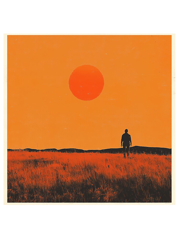 Sunset in a grass field by Zen Lael