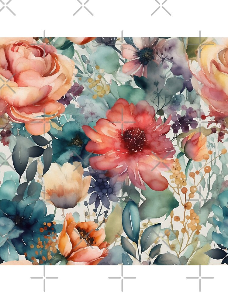 Springtime Floral Blooms 2 : Watercolor Floral Seamless Pattern for DIY Crafts and Home Decor by Shadi Rosenow