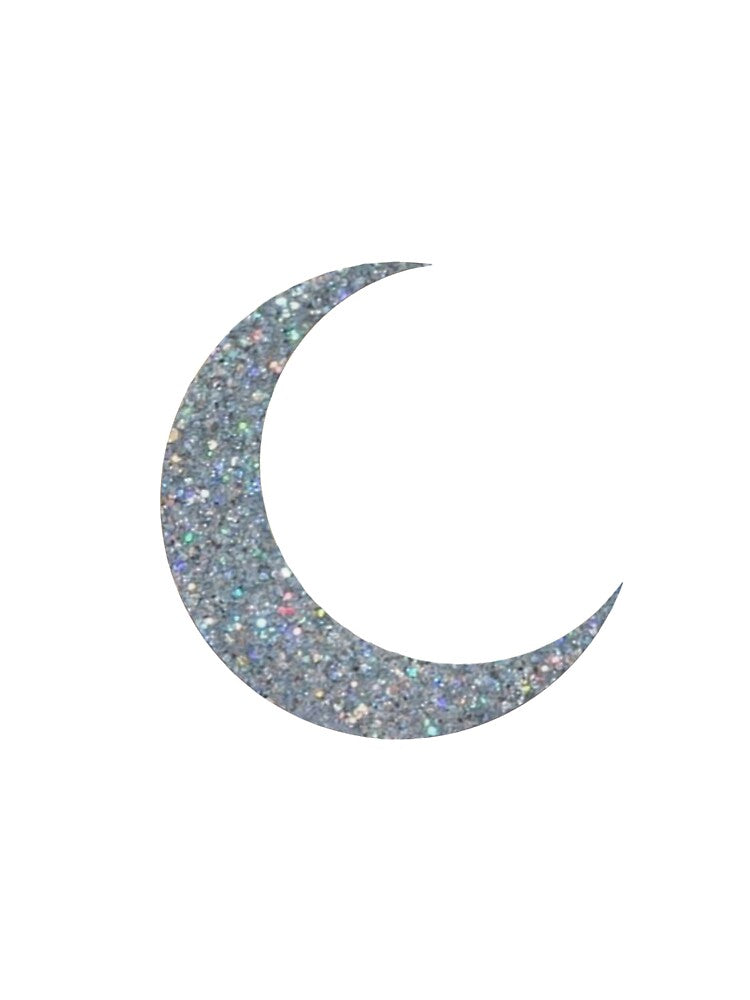 glitter moon phase outline sticker by th3a