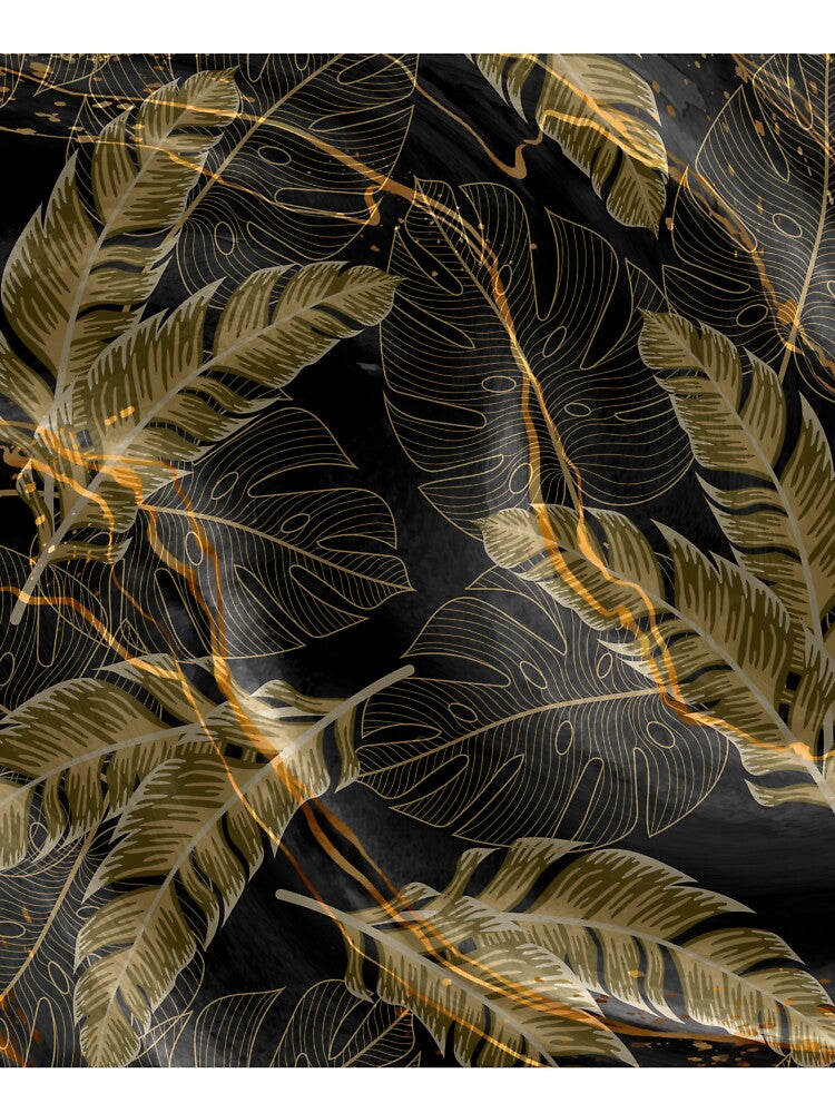 dark gold luxury leaf pattern by Beeroclock