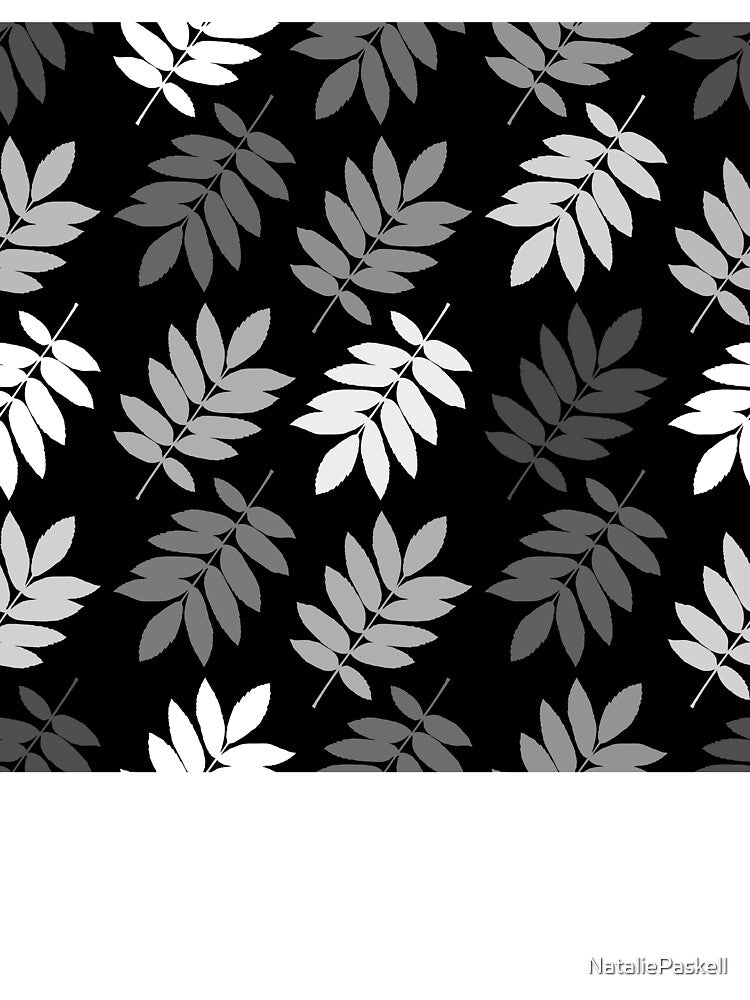 Elder Leaf Pattern Monochrome by NataliePaskell