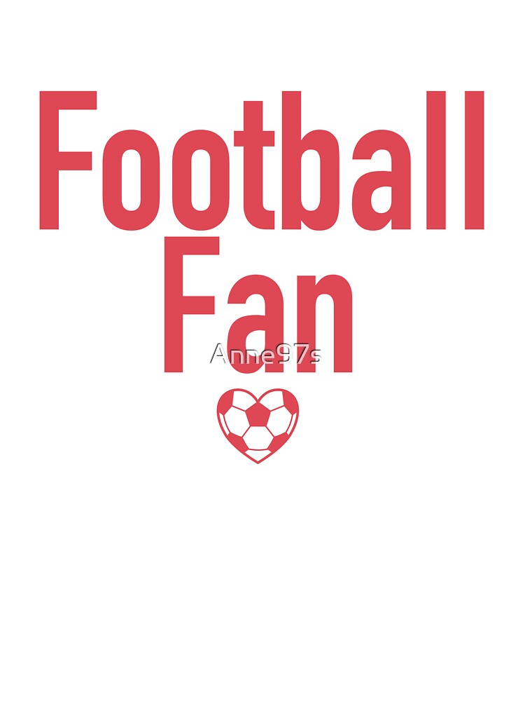 Football Fan Heart Typography Red by Anne97s