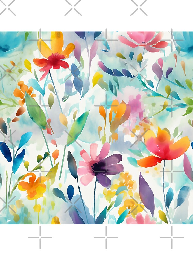 Springtime Floral Blooms 4 : Watercolor Floral Seamless Pattern for DIY Crafts and Home Decor by Shadi Rosenow