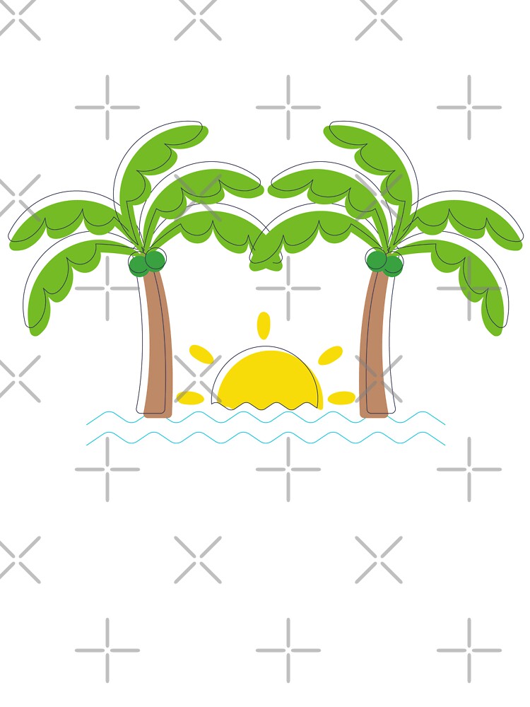 Sunset Palm Tree by Islanr