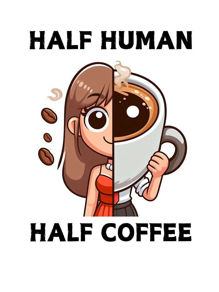 Half human half coffee by NanaCrafted