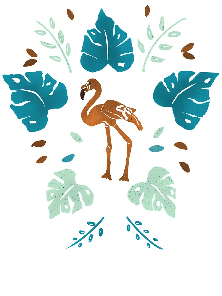 Tropical flamingo vibes by OTPillustration