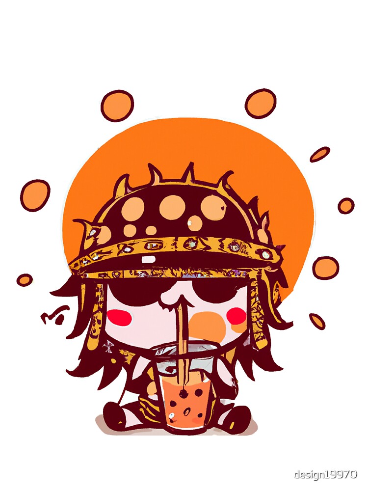 Tangled Sun Warrior drinking bubble tea V2 by design19970