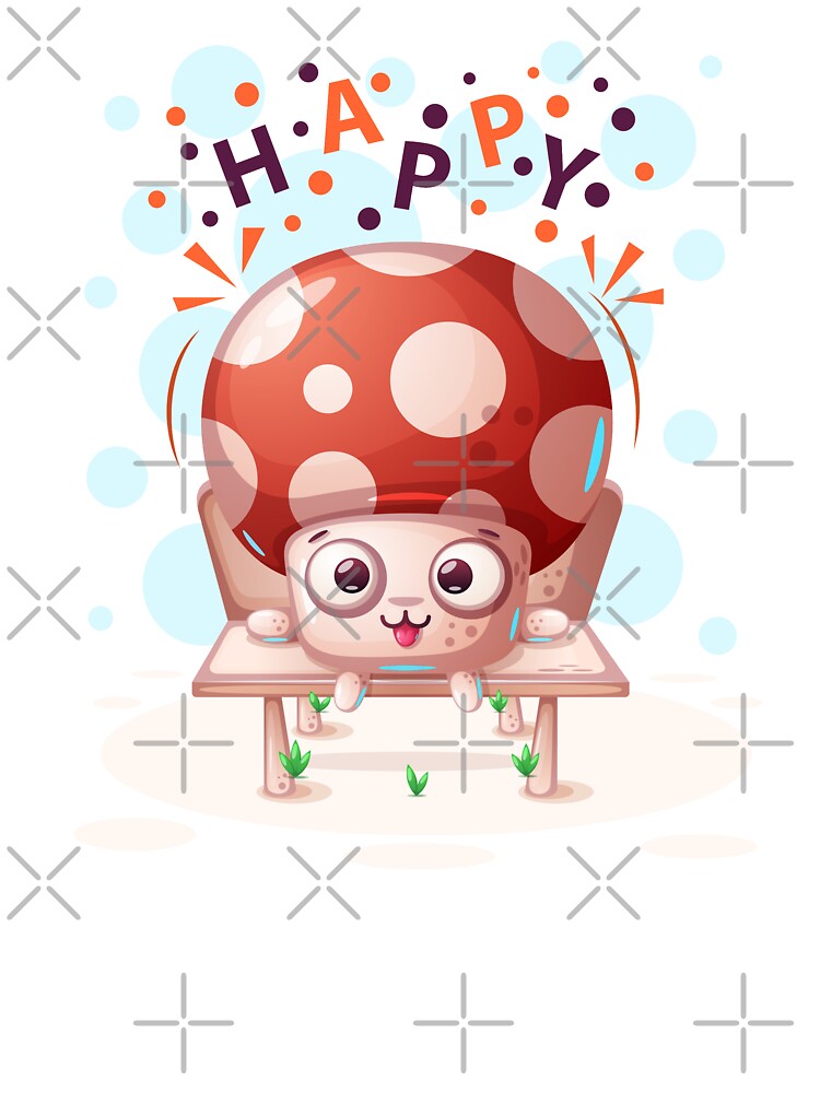 Happy Cute Cartoon Mushroom - Mushroom Meme by ildafdhome