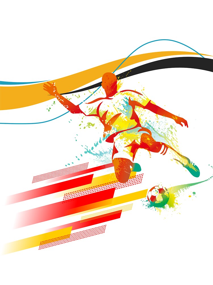Abstract Soccer Player Splatter Art Graphic by E20STUDIO