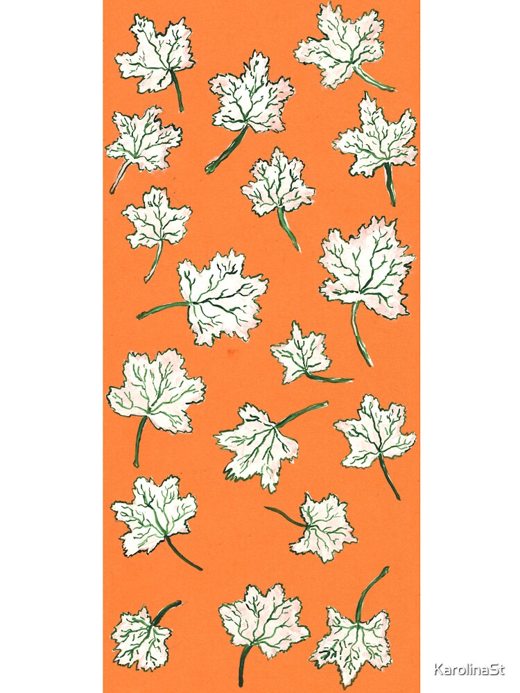 leaves pattern - orange by KarolinaSt