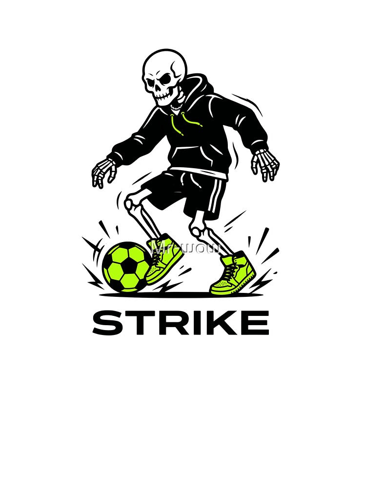 Minimalist Neon Football Dribble Bone Player Hoodie by Mr-wow