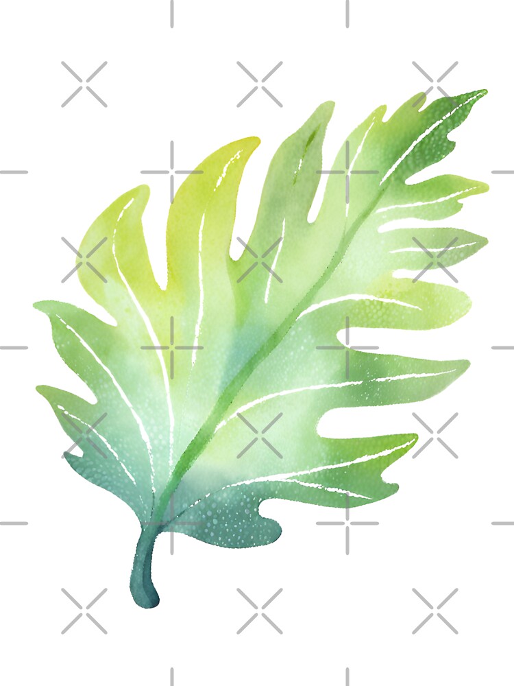 Green leaf watercolor pattern by AKRE R
