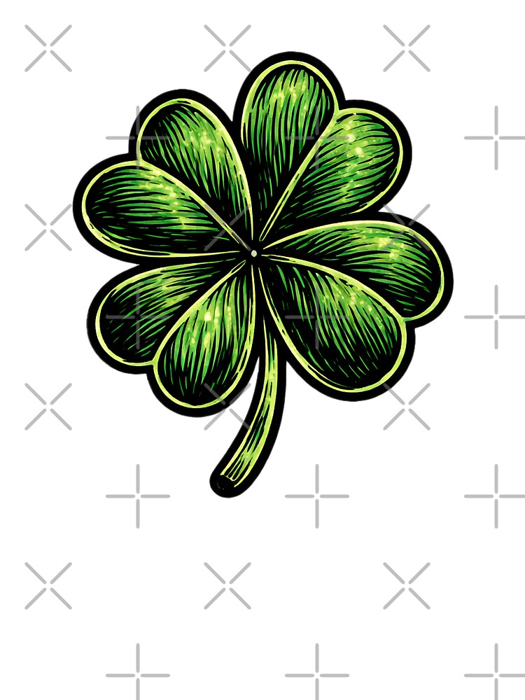 Lucky Four Leaf Clover – St Patrick’s Day Irish Luck Illustration by Bure-NS