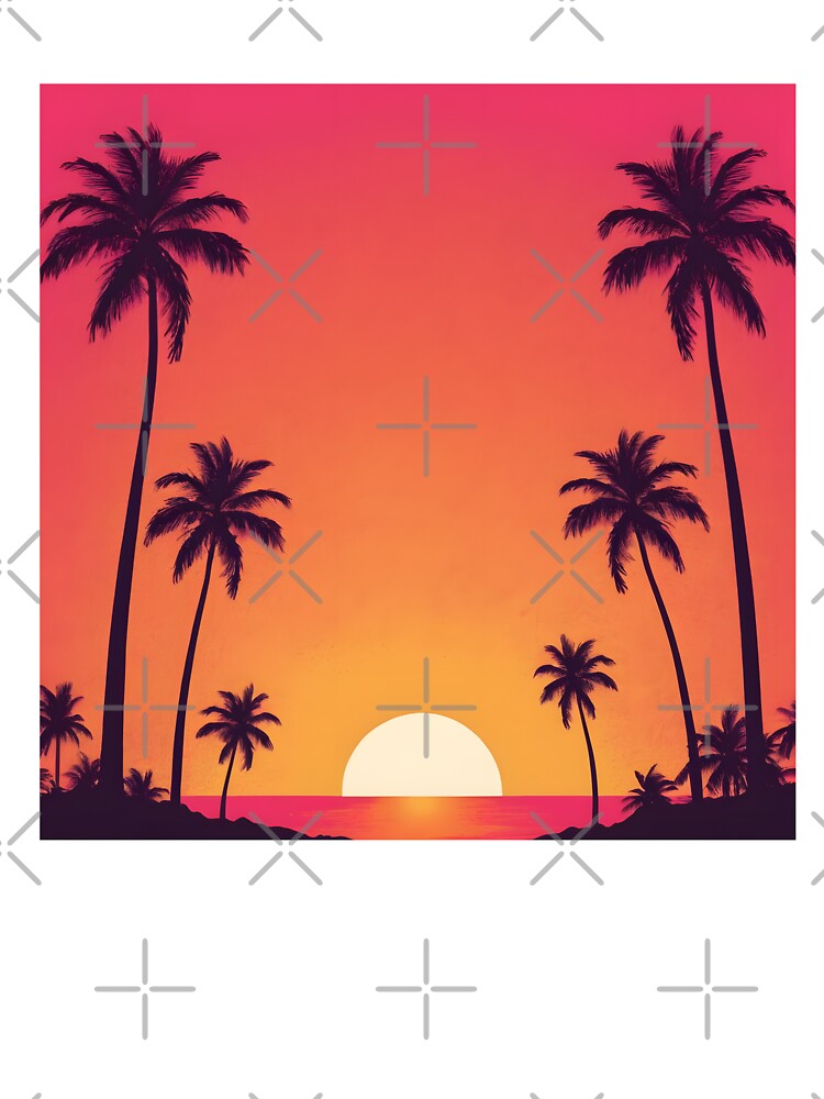 Retro Sunset Palm Trees 80s Vintage Aesthetic - 13 by RELAX STATION