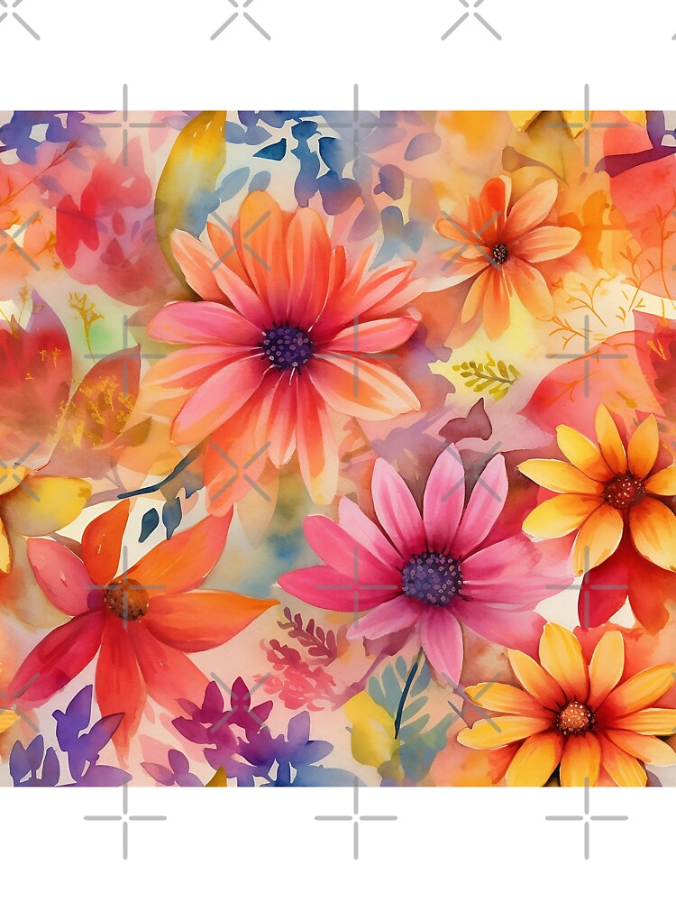 Springtime Floral Blooms 16 : Watercolor Floral Seamless Pattern for DIY Crafts and Home Decor by Shadi Rosenow