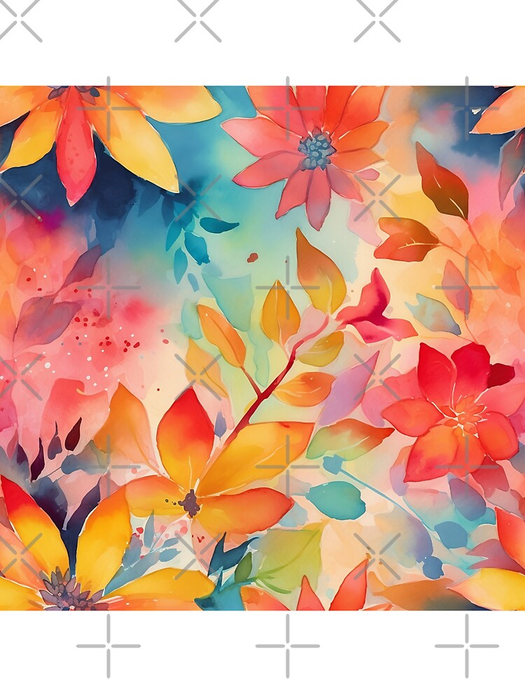Springtime Floral Blooms 10 : Watercolor Floral Seamless Pattern for DIY Crafts and Home Decor by Shadi Rosenow