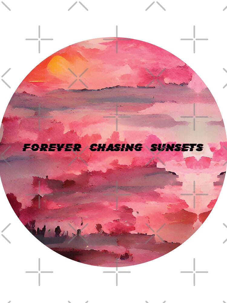 Pink Sunset Painting - Forever Chasing Sunsets by Unaiza Khalid