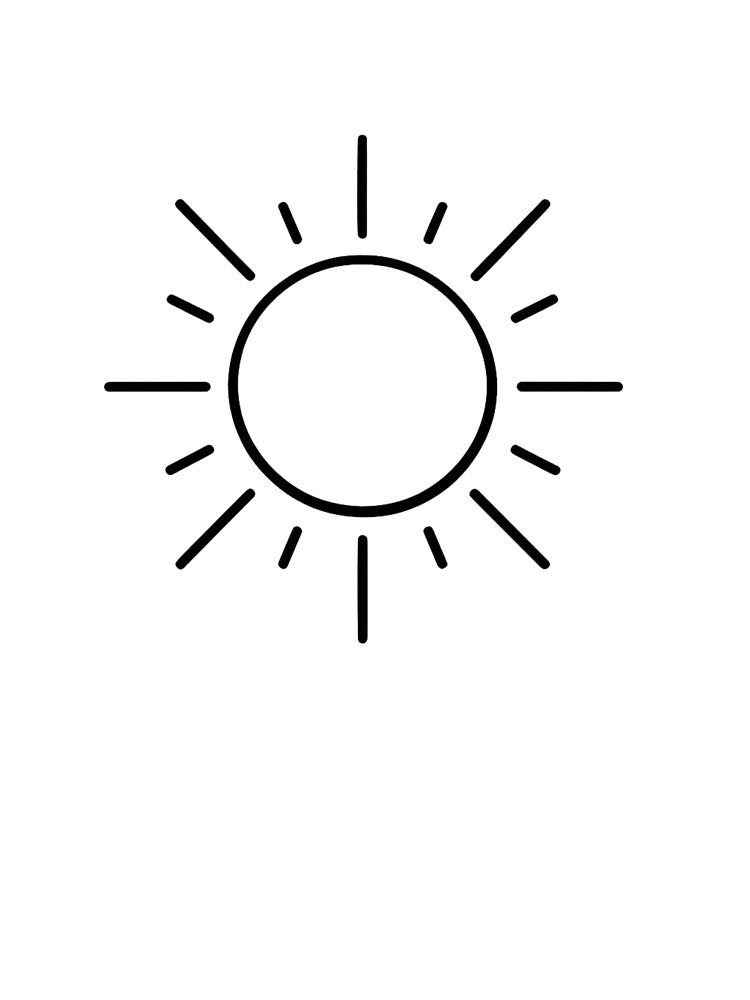 Minimal Boho Sun Line Art – Simple Aesthetic Sun Illustration, Modern Minimalist Celestial Design by ArtWaveStudio8