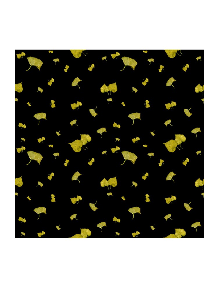 Green leaves a seamless pattern watercolor black by Yana Mustafina | Boho Soulful Designs