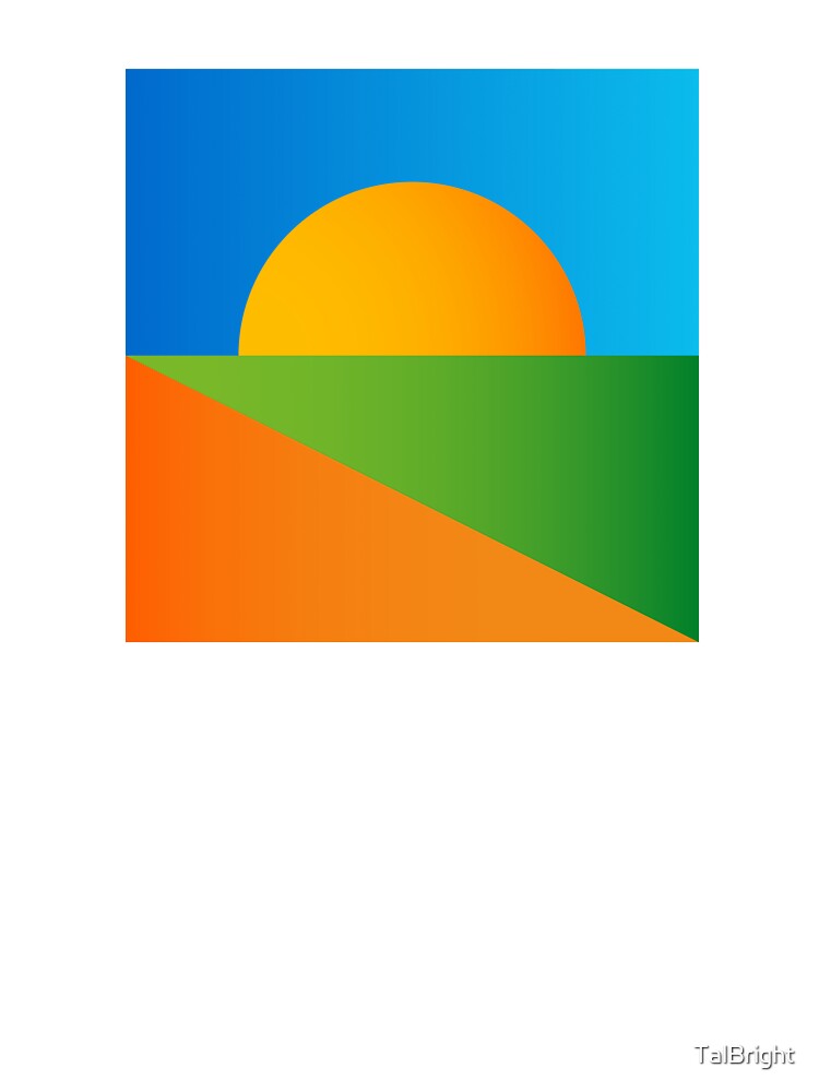 Colorful Sunset - playful geometric art by TalBright
