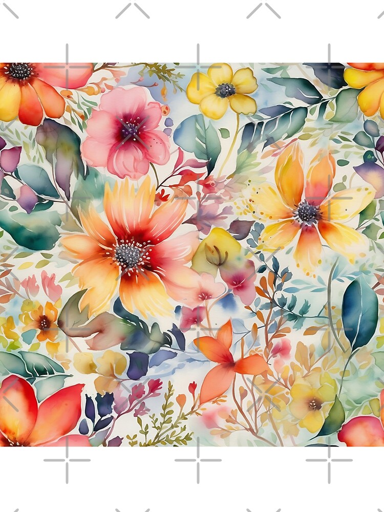 Springtime Floral Blooms 25 : Watercolor Floral Seamless Pattern for DIY Crafts and Home Decor by Shadi Rosenow