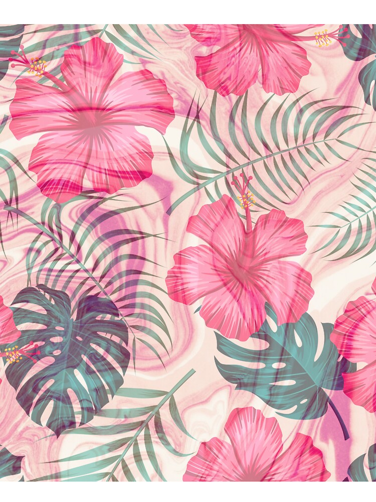 pink watercolor flower pattern by Beeroclock