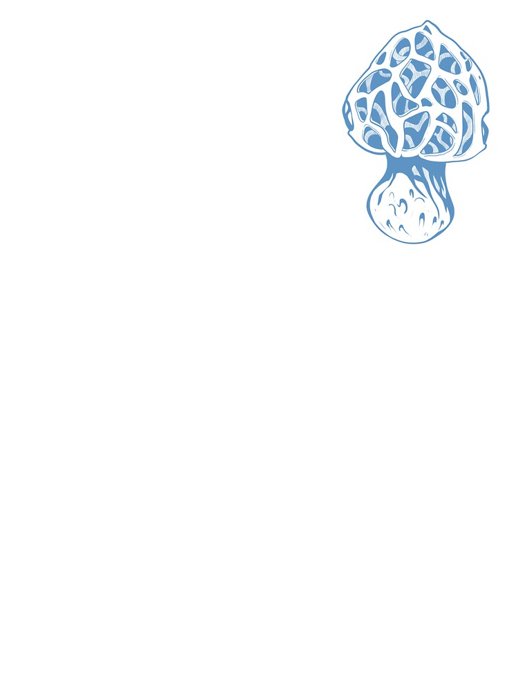 Mesh blue and white mushroom by MalkyTea