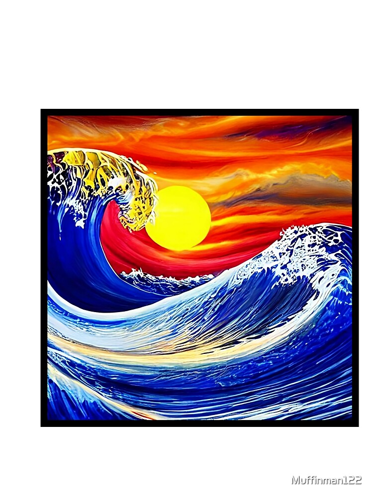 Wave & Sun Sticker by Muffinman122