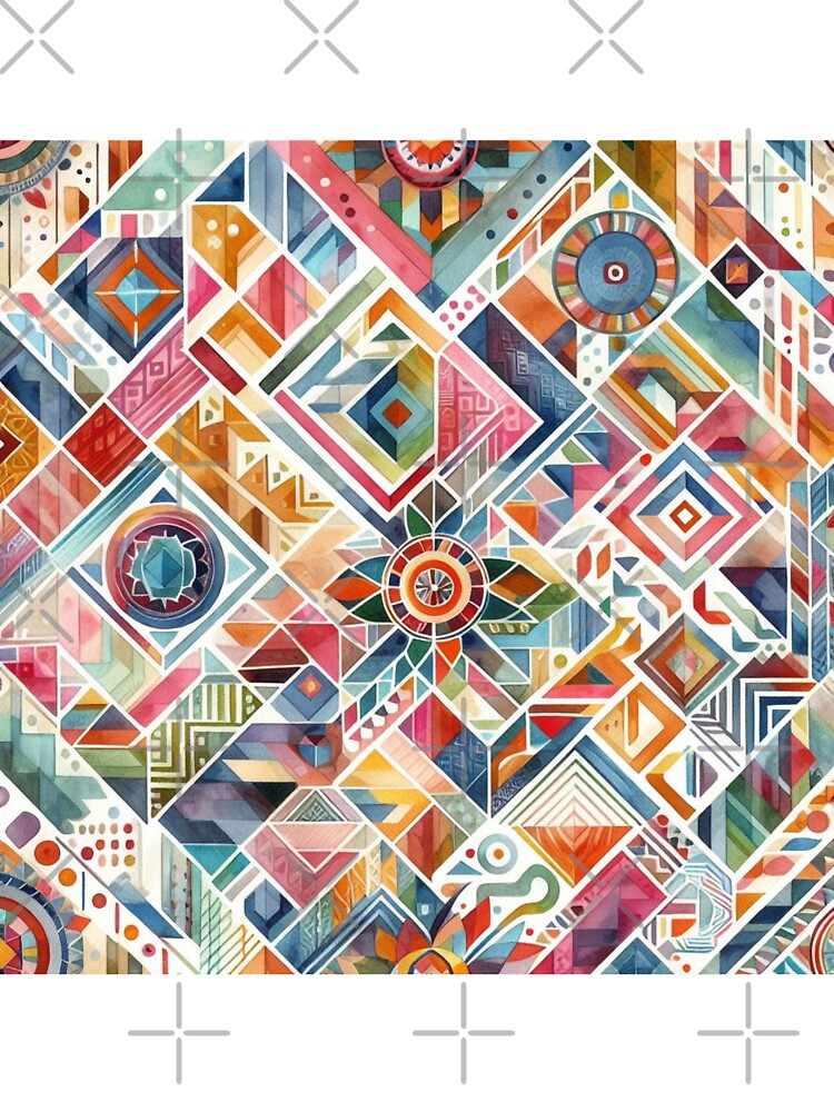 seamless geometric floral pattern by Dominika Farkašová