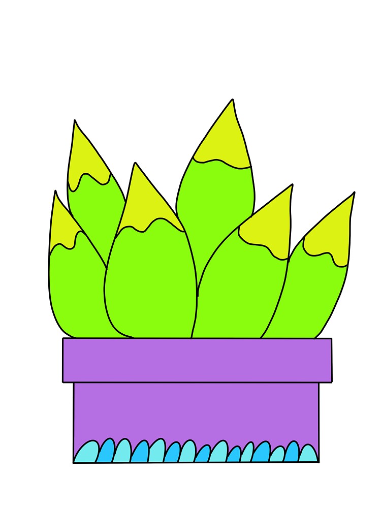 Cute Cactus Design #12: Yellow Green Succulents by DreamCactus