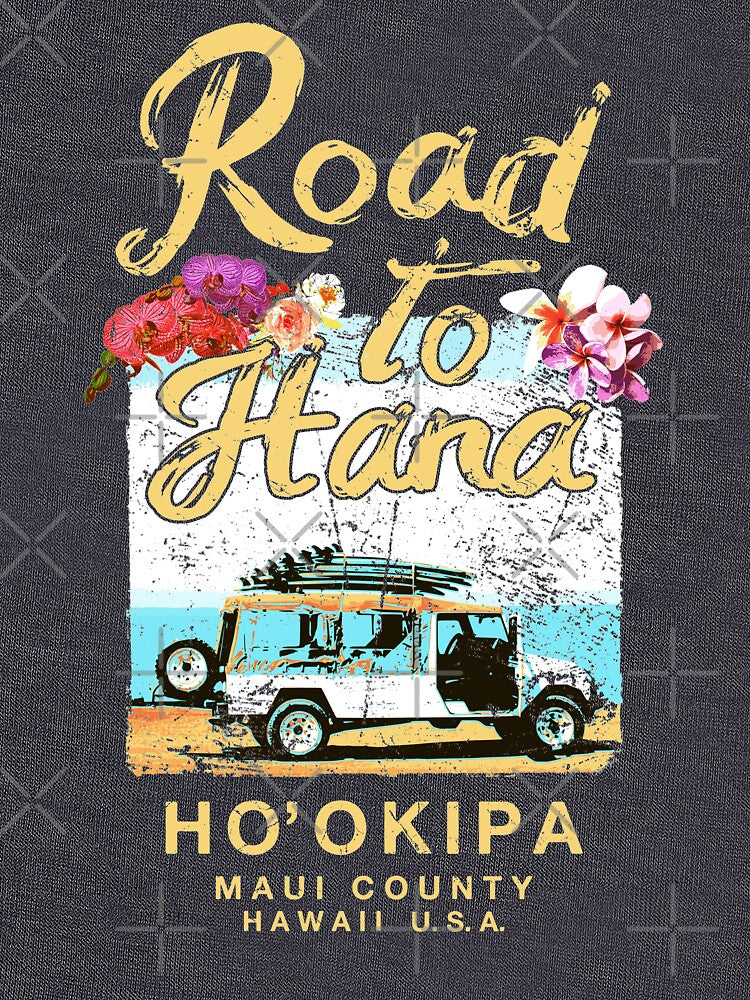 MAUI Road to Hana Hawaii Vintage Hawaiian Floral by IronEcho