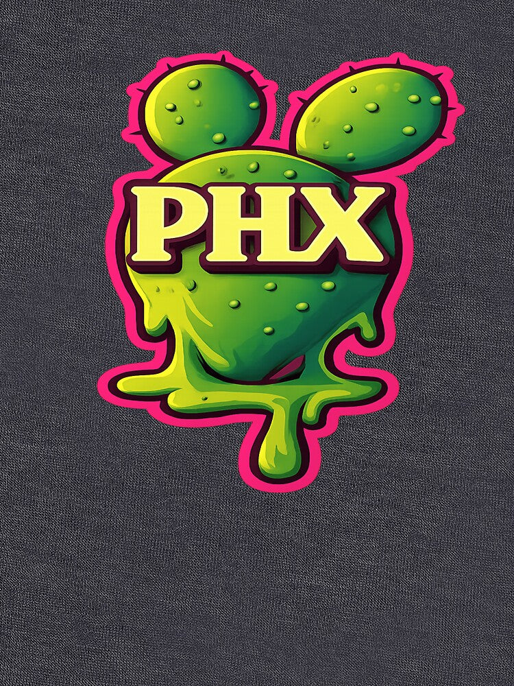 PHX Cactus Drip Sticker – Neon Desert Slime Style by POD DYNASTY