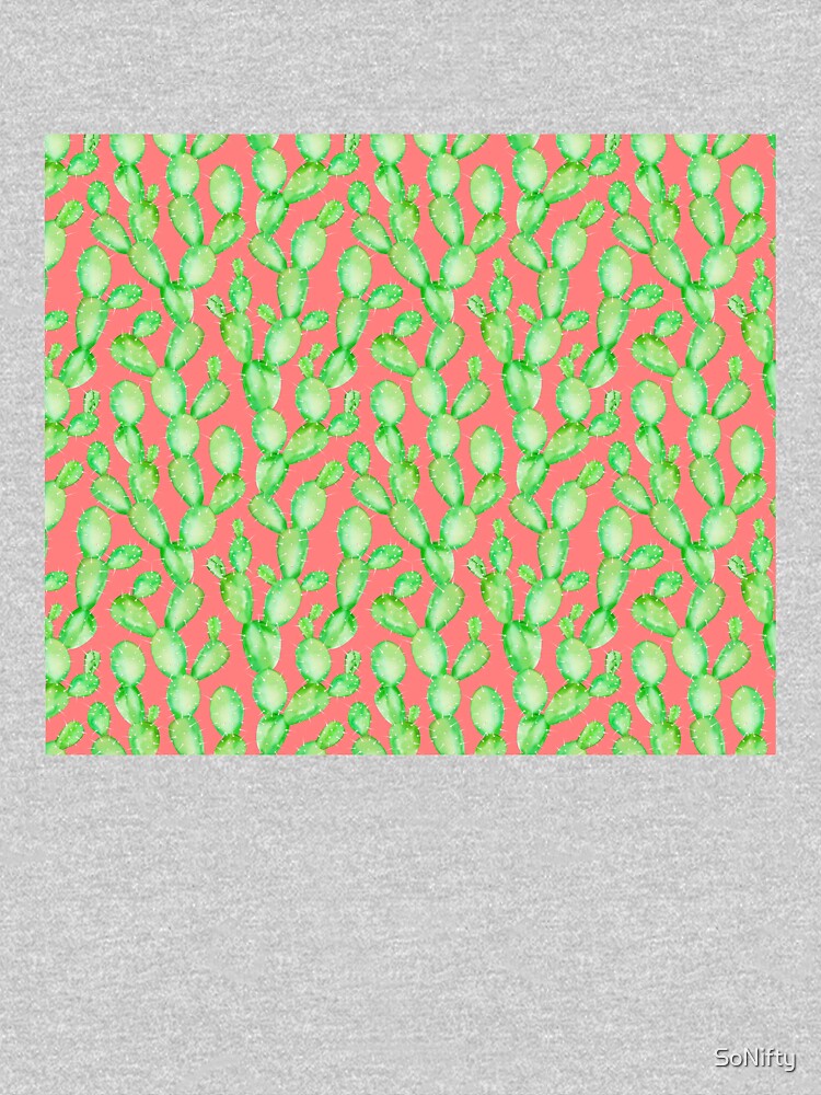 Cactus Print on Dusty Pink by SoNifty