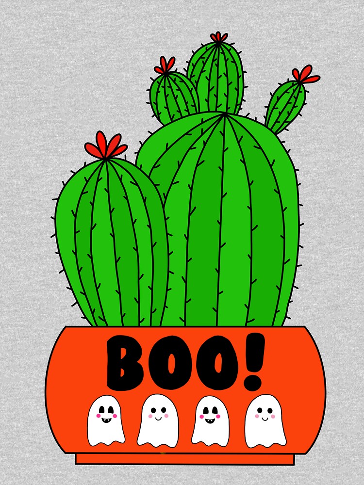 Cute Cactus Design #176: Cacti In Halloween Ghosts Pot by DreamCactus