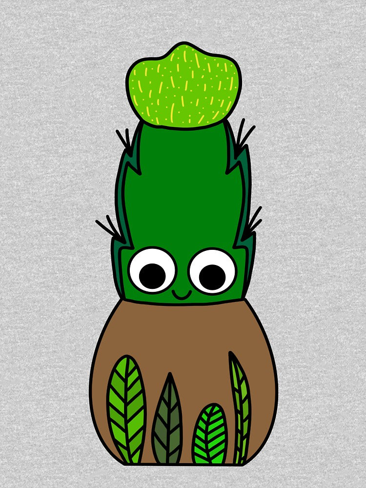 Cute Cactus Design #238: Hybrid Cactus In Leafy Pot by DreamCactus