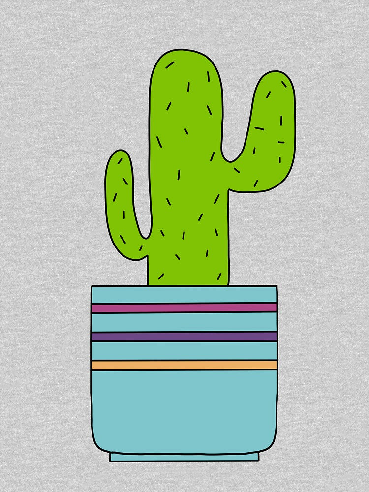 Cute Cactus Design #77: A Desert Cactus In A Pot by DreamCactus